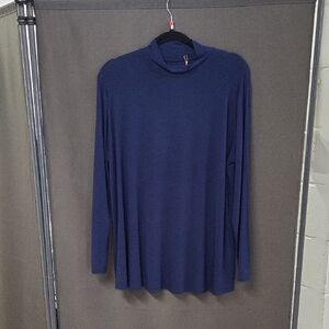Blue Sky Navy Long Sleeve Turtleneck Top
